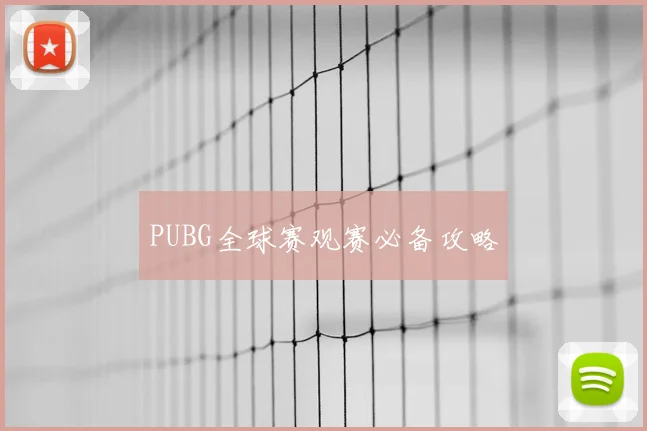 PUBG全球赛观赛必备攻略